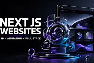 build a premium animated next js website with 3d elements