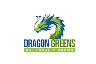 design custom agriculture dragon greens logo