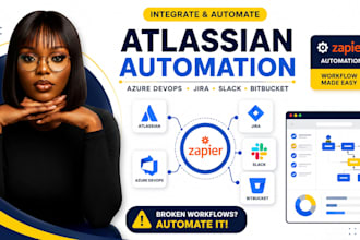 integrate atlassian with azure devops jira slack bitbucket zapier automation