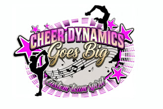 create modern cheerleading dance logo