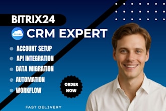 setup and customize bitrix24 CRM, sales pipeline automation, make automation