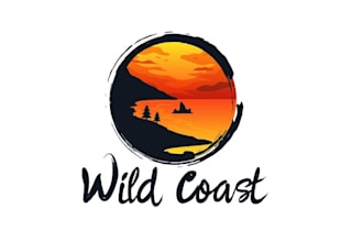 create wild coast logo design