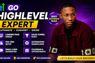gohighlevel landing page design automation system sales funnel ghl crm website