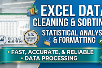do excel data cleaning sorting formatting and statistical analysis