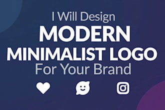 design modern minimalist logo for your brand