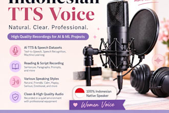 do tts voice recording english and indonesian