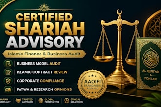 be your shariah advisor and finance consultant