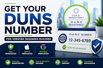 get your d u n s number for fda, apple and google verification