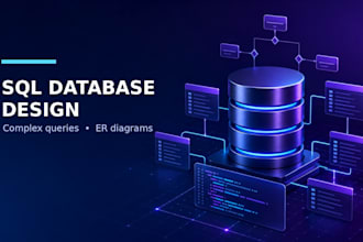 design your database schema erd and sql queries
