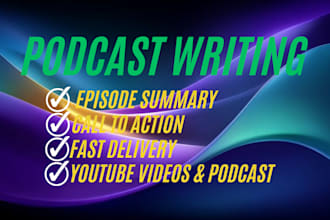 write engaging podcast show notes and youtube descriptions