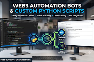 build custom web3 bots and python automation scripts