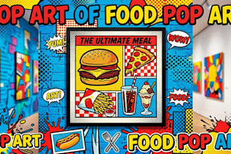 food pop art of your food pop art