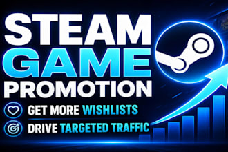 steam game promotion, game marketing, steam game wishlist, steam game traffic