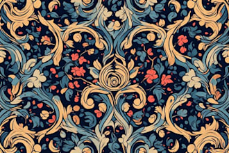 do digital textile design, print design, fabric print, seamless pattern design
