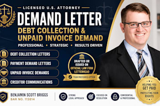 issue a demand letter, debt collection letter or unpaid invoice demand letter