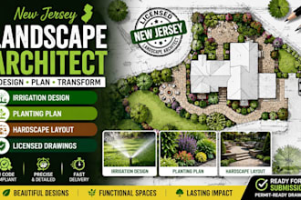 new jersey landscape architect irrigation design planting plan hardscape layout