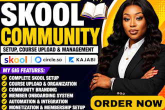 skool community skool setup skool online community manager