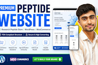 build fda compliant peptide website, research peptide store