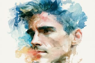 do custom watercolor paint illustration or clipart in digital form