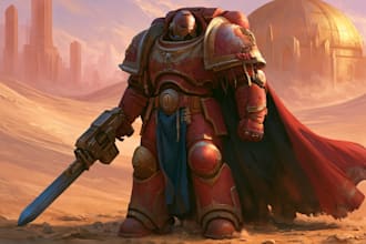 making a warhammer 40k character art