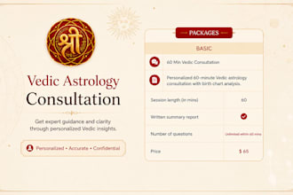 provide a live personalized vedic astrology consultation