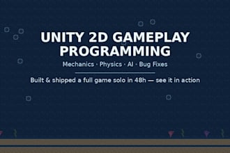 develop gameplay mechanics and systems in unity 2d