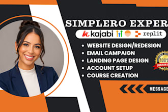 setup simplero website kajabi automation simpero campaign online course creation