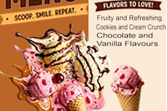 design custom food posters for restaurants, cafes, and hotels