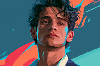 do your high quality vector portrait