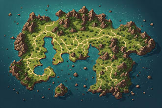 design a unique vector map, realistic or fantasy