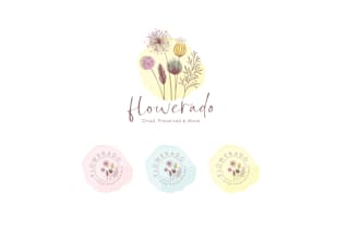 design a boho, botanical, whimsical, and floral logo