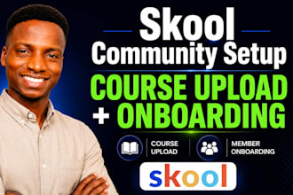 do skool coaches community setup skool online course upload skool onboarding