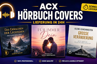 ich gestalte dein acx horbuchcover in 24 stunden