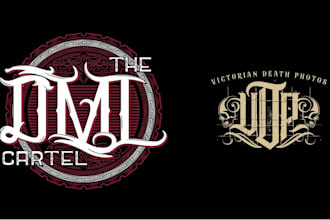 do unique blackletter calligraphy old english font logo design