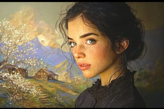 paint a real oil portrait with free shipping