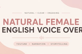 record a natural female voice over for youtube