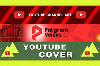 design a professional youtube banner and channel art