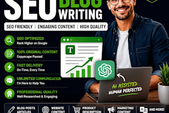 write SEO blog posts, articles and ai content using chatgpt