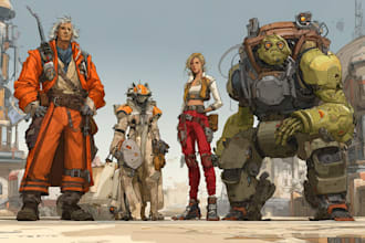 design stunning sci fi portrait or character art