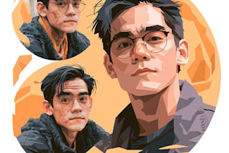 draw vector portrait from photo