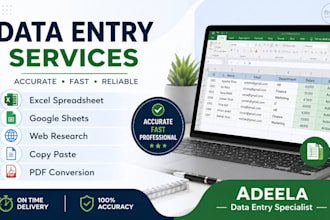 do microsoft excel, word, PDF conversion and data entry