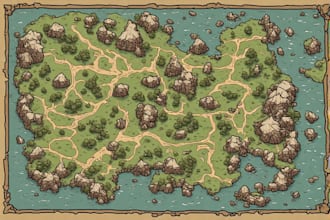 draw unique hand drawn map illustration site map illustrated