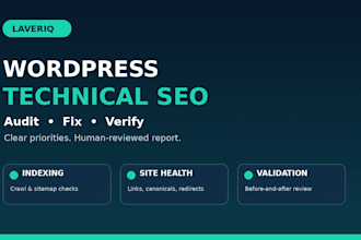 audit and fix wordpress technical SEO