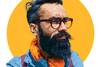 draw vector portrait avatar cartoon from photo