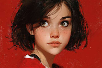 draw your characters and fanart in semi realistic art