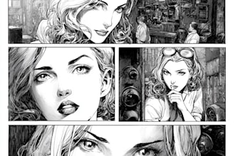 draw a unique comic book page or manga page
