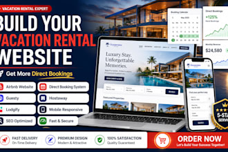build vacation rental airbnb website for short term rental business