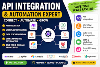 integrate apis, airtable, hubspot , CRM automation, make and zapier workflows