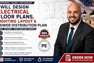 design electrical floor plans lighting layout and power distribution plan