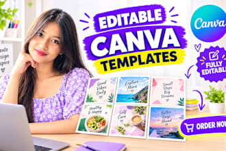 do canva template design and social media templates
